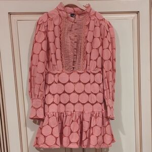 Bardot Pink Textured Kids Dress